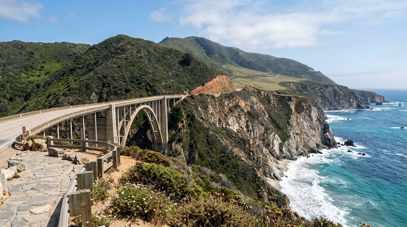 Big Sur Highway 1 coastal viewpoint in California