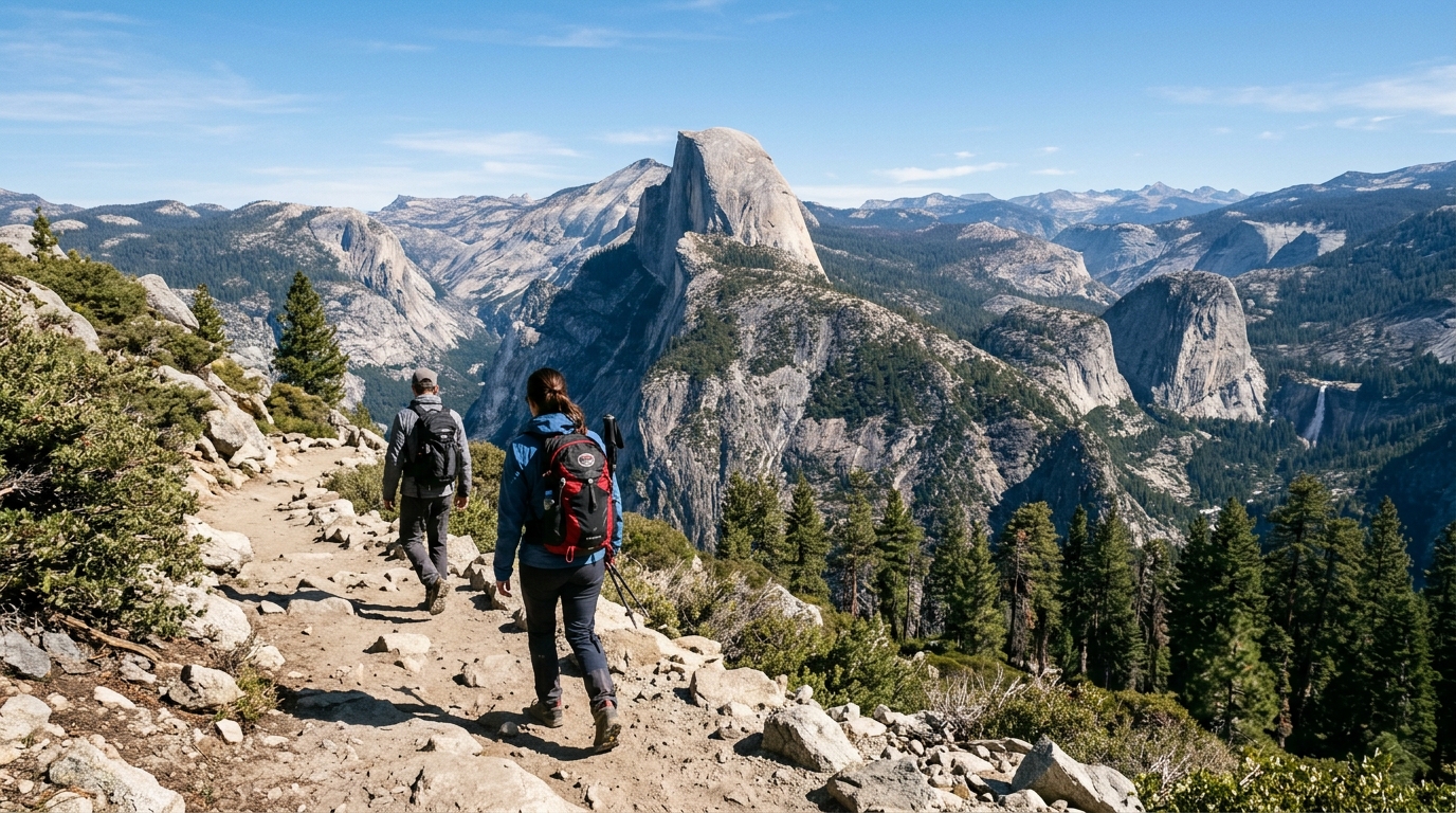 Half Dome hiking in Yosemite National Park