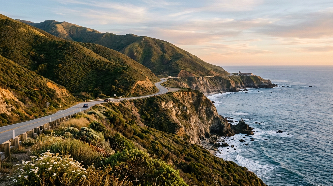 Highway 1 near Ragged Point on the California Central Coast