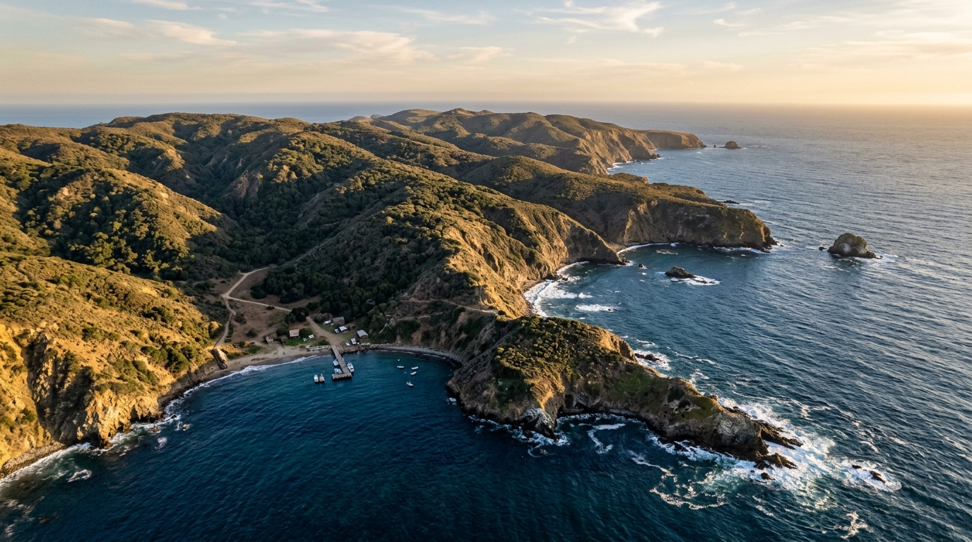 Prisoners Harbor on Santa Cruz Island in Channel Islands National Park