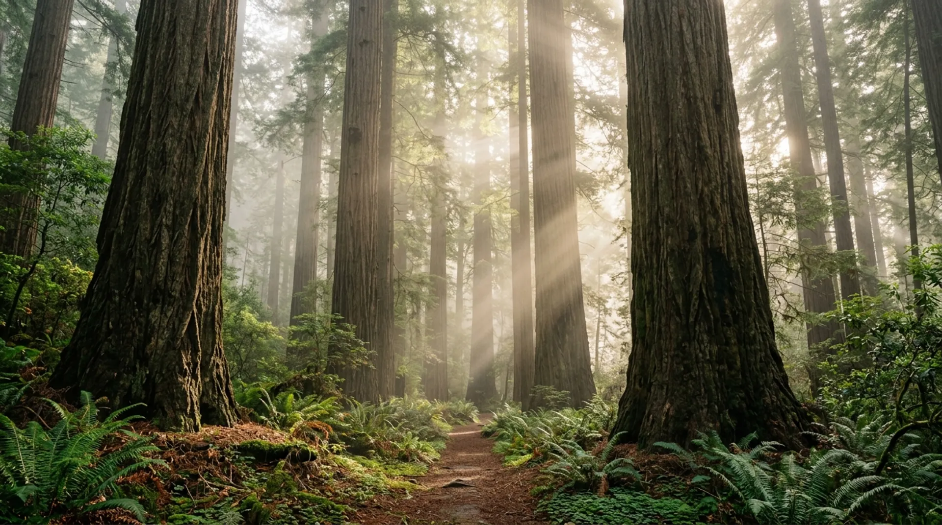 Towering redwoods in Northern California
